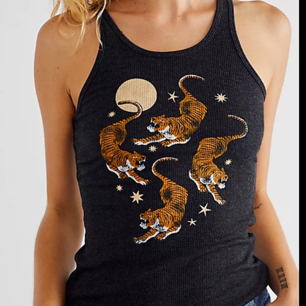 Free People X Vintage Souls Tiger Moon Tank